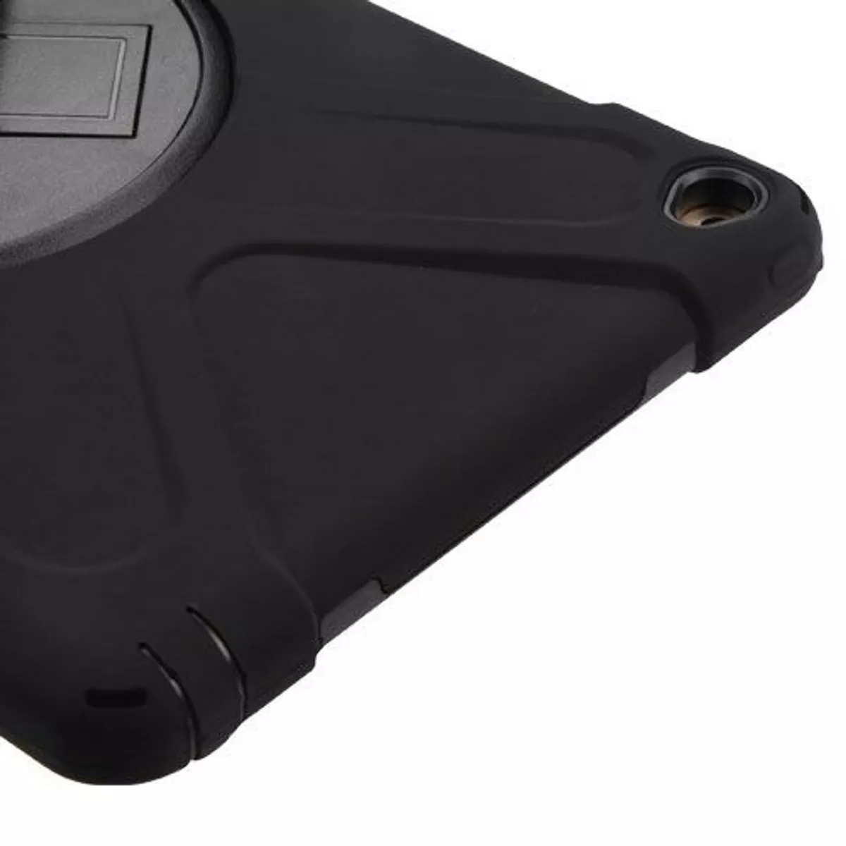MYBAT For Apple iPad Air 2 Black Wristband Hard Rubberized Case Cover w/stand