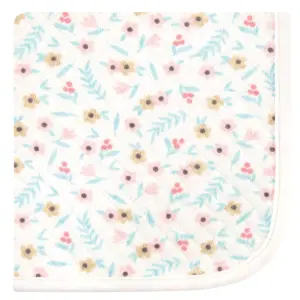 Hudson Baby Infant Girl Quilted Cotton Washcloths, Girl Forest, One Size