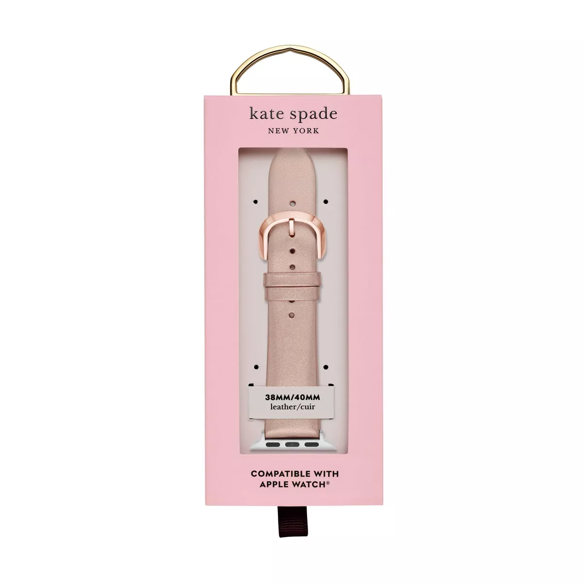 Kate Spade New York Metallic Rose Gold Leather 38/40mm Band for Apple Watch