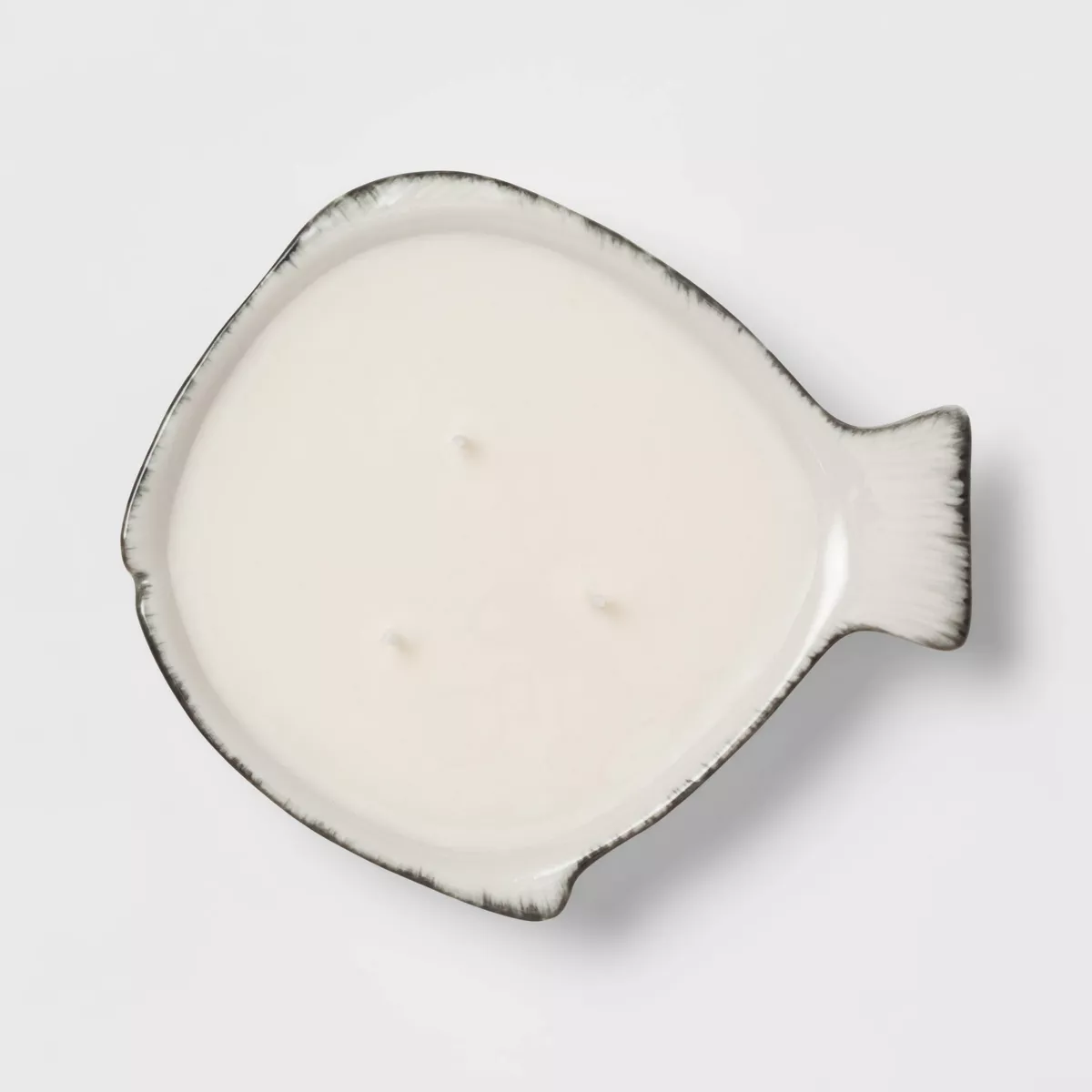 6oz Ceramic Fish Candle White - Opalhouse™