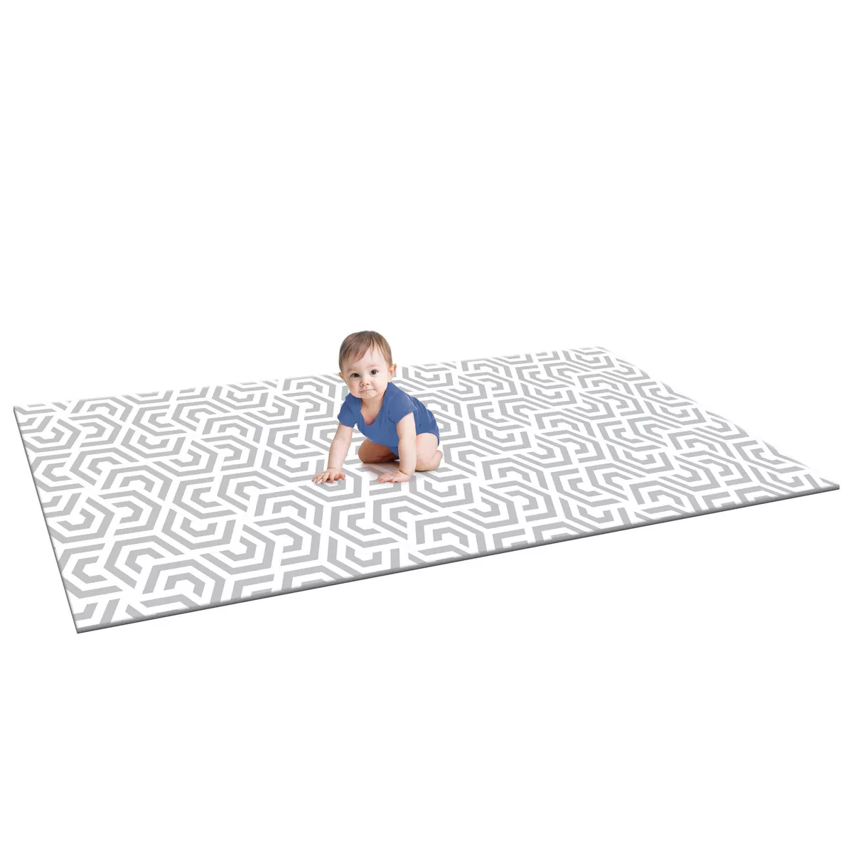 TCG Luxury Gelli Mat Playmat - Gray/White - 0-3 Years