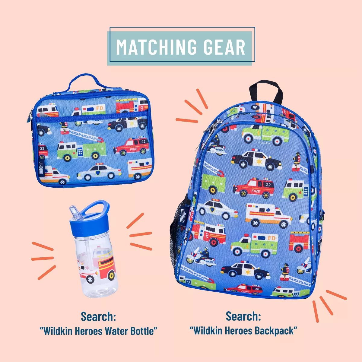 Wildkin Olive Kids' Heroes Lunch Box - Blue