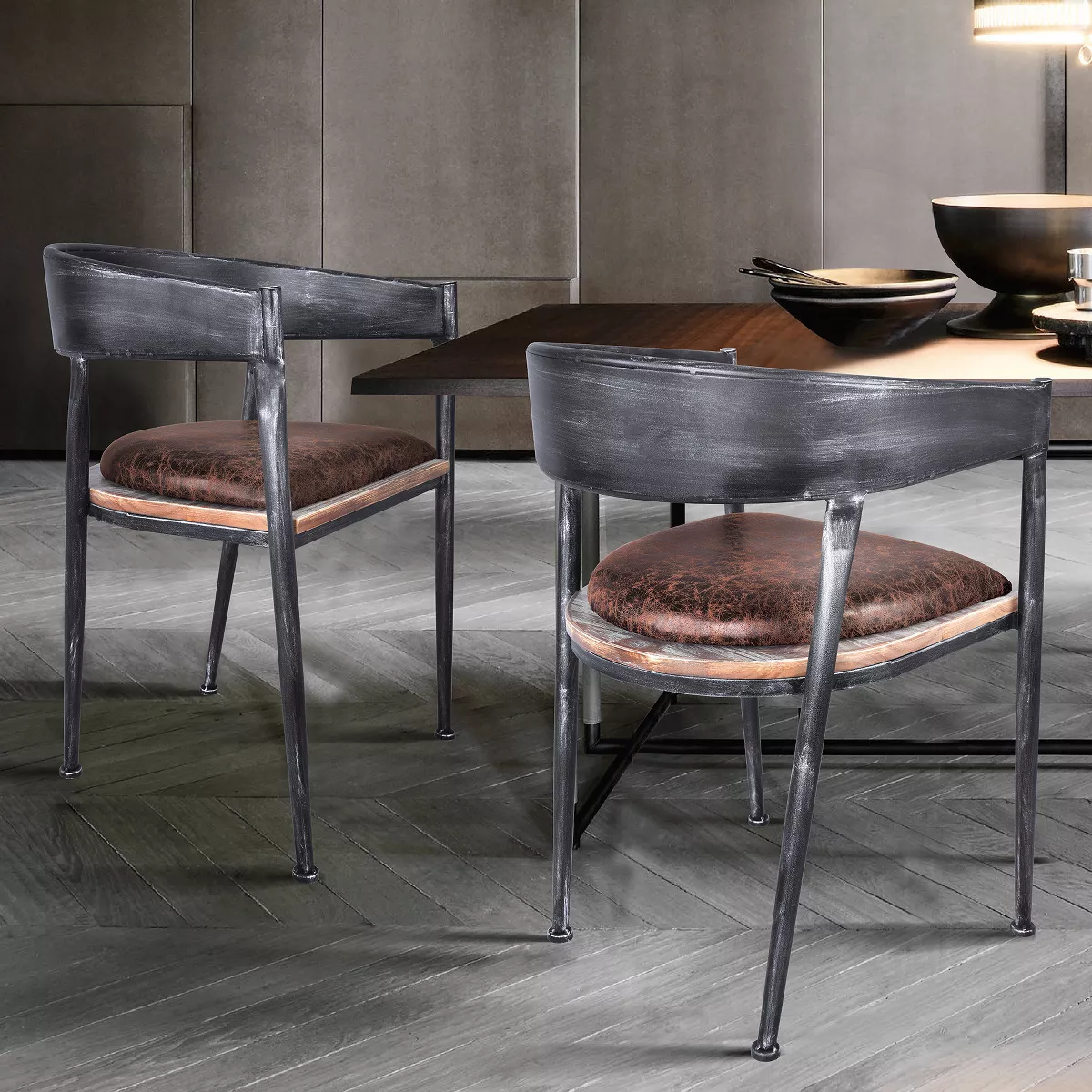 Set of 2 Asyut Modern Dining Chair Pine - Modern Home