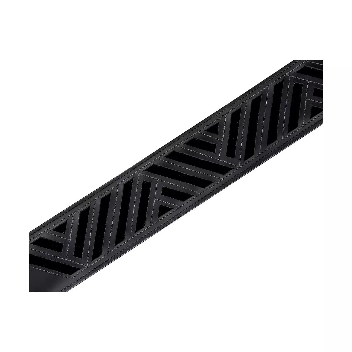 Levy's 2.5 in. Wide Black Chrome-tan Leather Guitar Strap (MC317DCO)