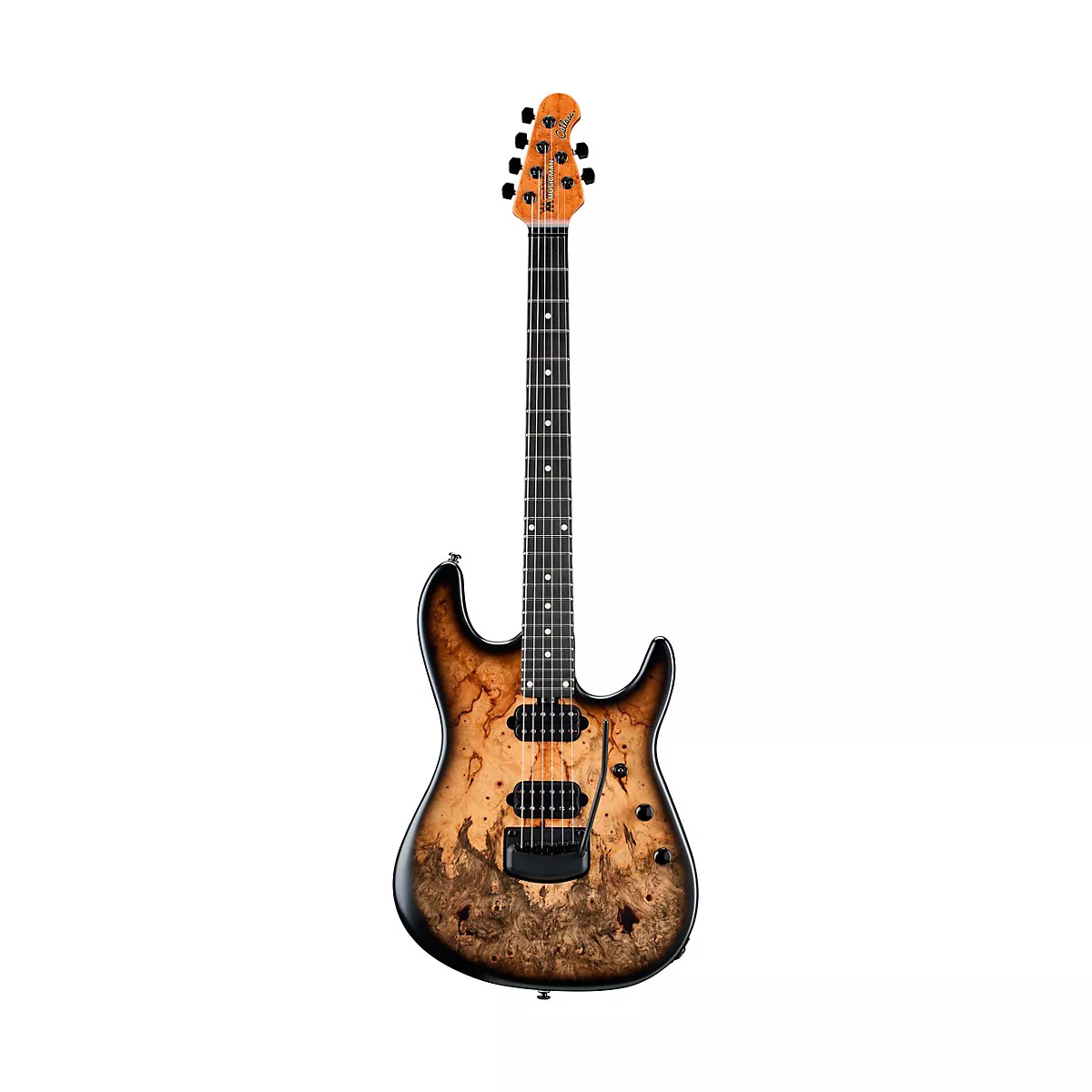 Ernie Ball Music Man Jason Richardson 6 String Electric Guitar with Black Hardware Buckeye Burl