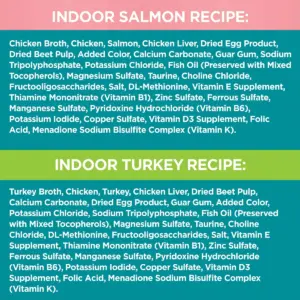 Iams Perfect Portions Grain Free Indoor Paté Salmon & Turkey Recipes Premium Wet Cat Food - 2.6oz/12ct Variety Pack