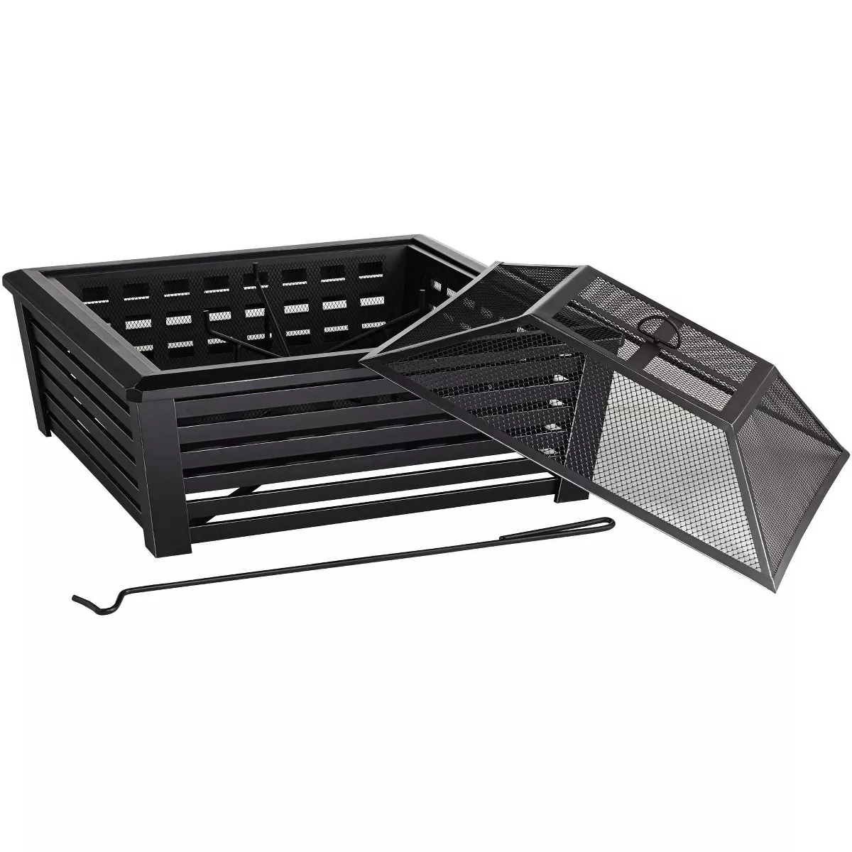 John Timberland Black Outdoor Fire Pit Square 35