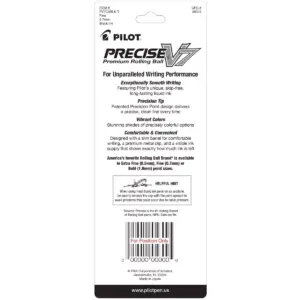 Pilot 3ct Precise V7 Rolling Ball Pens Fine Point 0.7mm Black