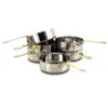 Gibson Home Lannister 6 Piece 4.7 Inch Mini Frying Pans with Gold Handles