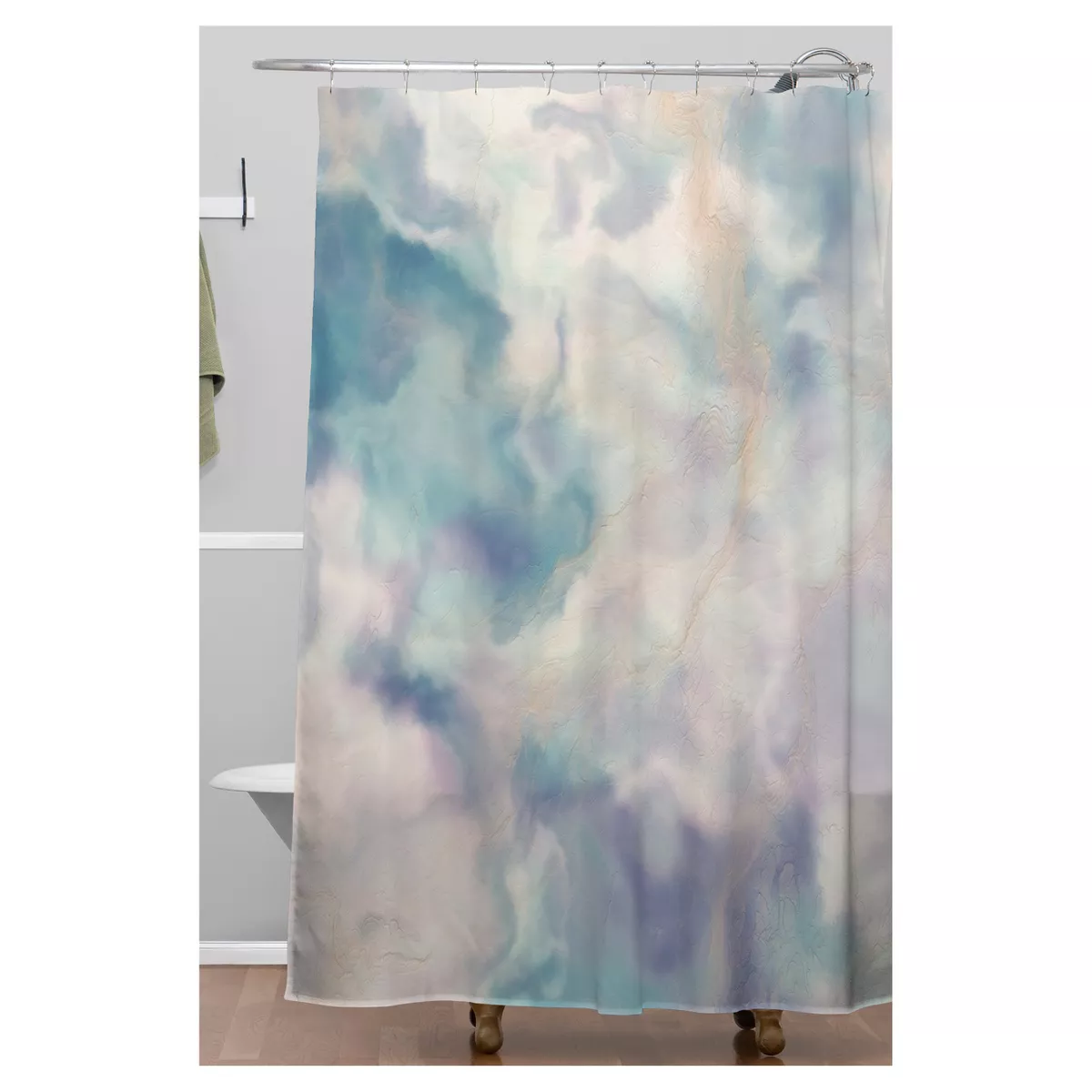 Arrow Stripe Shower Curtain Purple - Deny Designs