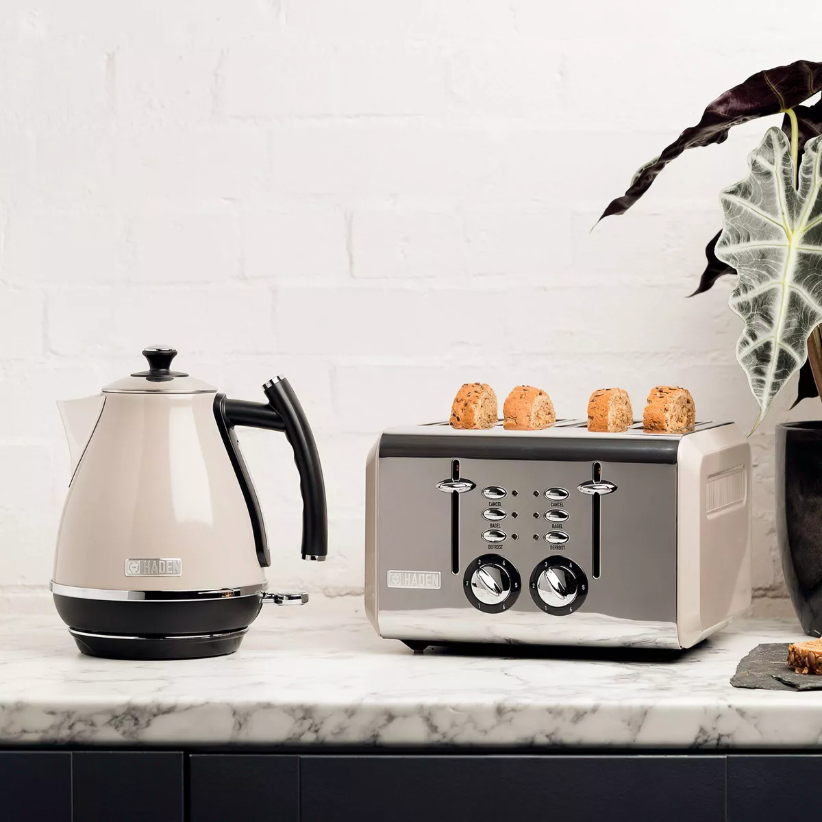 Haden Cotswold 1.7L Stainless Steel Electric Kettle - Beige