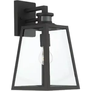 John Timberland Modern Industrial Outdoor Wall Light Fixture Black 14 3/4