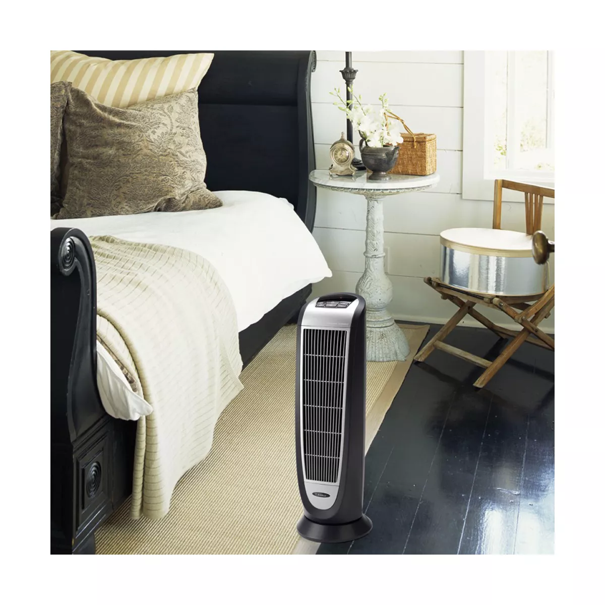 Lasko 5160 Portable Electric 1500 Watt Room Oscillating Ceramic Tower Space Heater with Remote, Adjustable Thermostat, Digital Controls, and Timer
