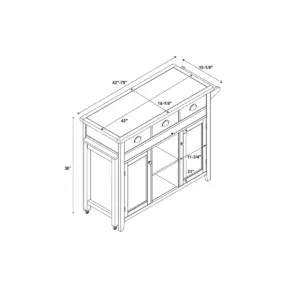 Sheridan Kitchen Cart - White - Linon