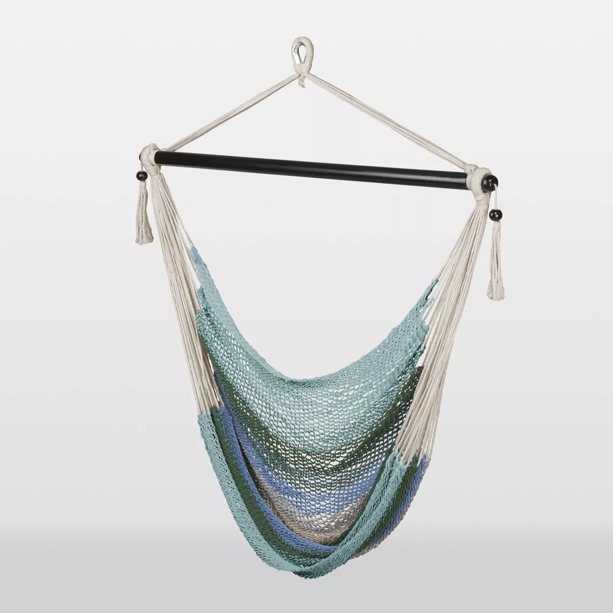Macrame Striped Hammock Chair with Spreader Bar - Green/Blue/White - Opalhouse™