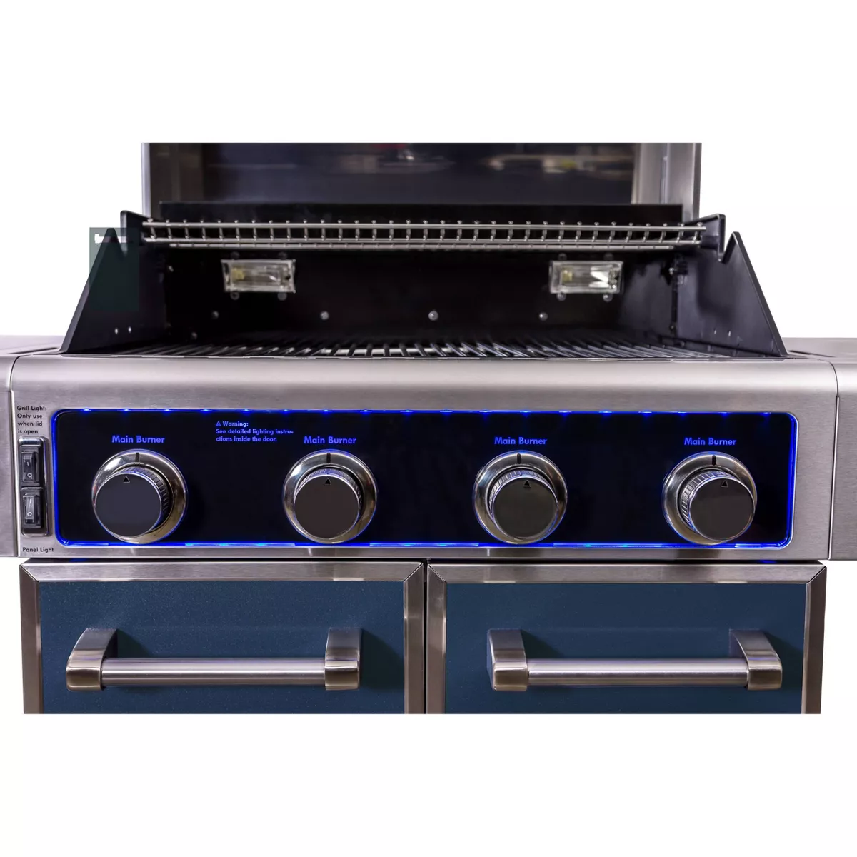 Kenmore Elite 4-Burner Outdoor Gas BBQ Grill with Side Burner PG-40415S0LC Gun Metal