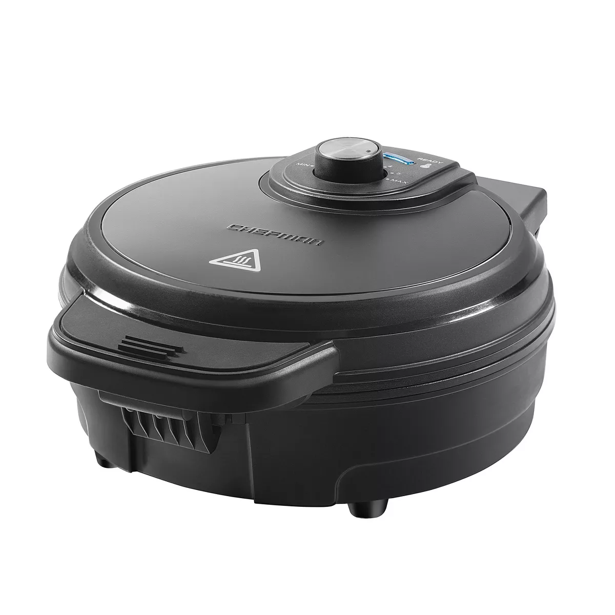 Chefman Anti-Overflow Waffle Maker Black Stainless Steel