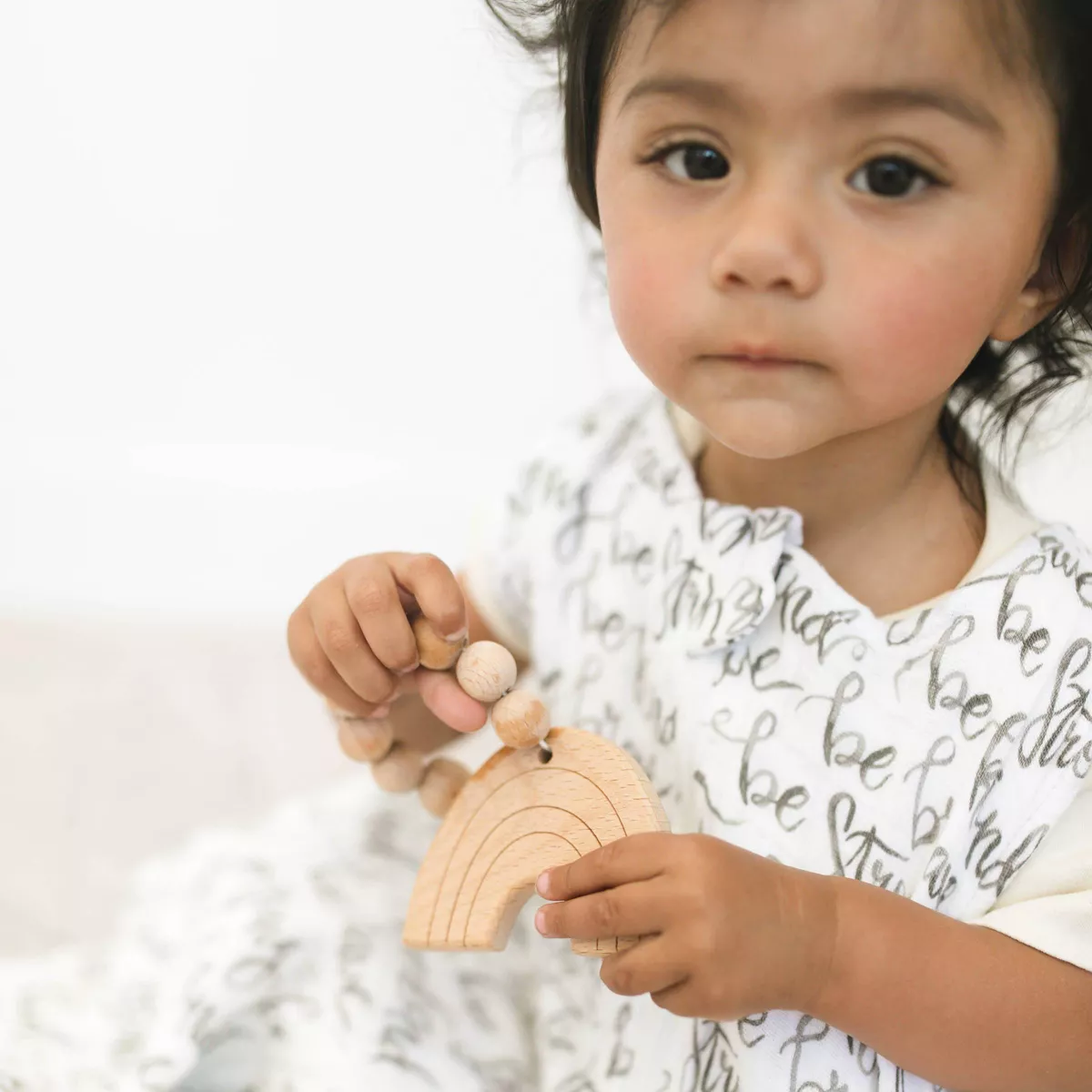 Bebe au Lait Wooden Teethers - Rainbow