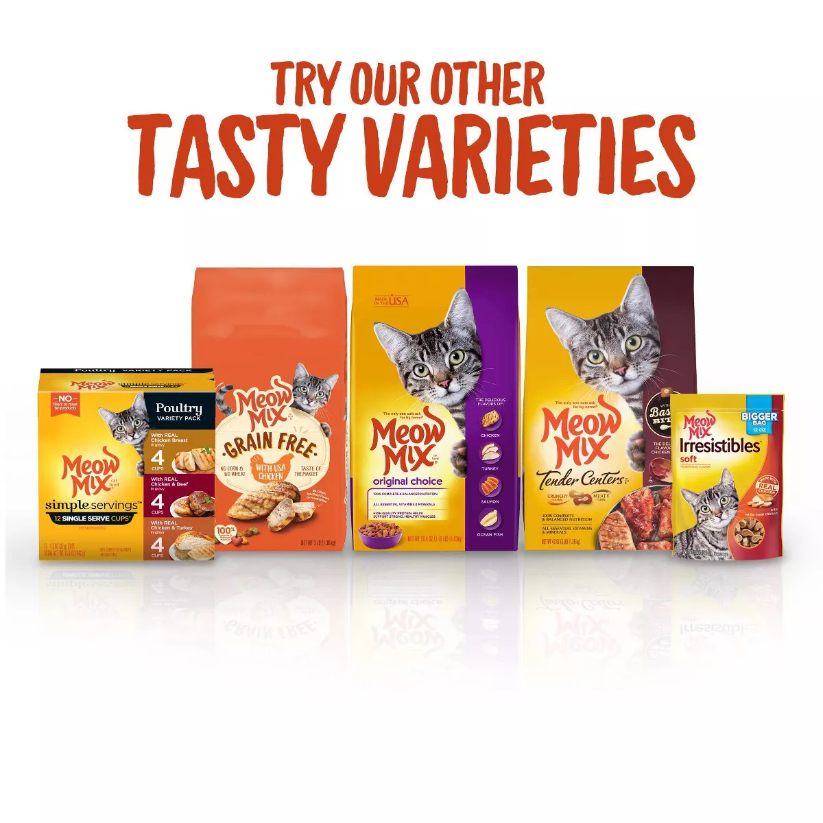 Meow Mix Irresistibles with Chicken Soft Chewy Cat Treats - 17oz