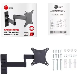 SIIG Mounting Arm for LCD Monitor, TV - Black - 2 Display(s) Supported27