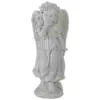 Northlight 9.75" Ivory Standing Angel Girl with Floral Crown Outdoor Patio Garden Statue