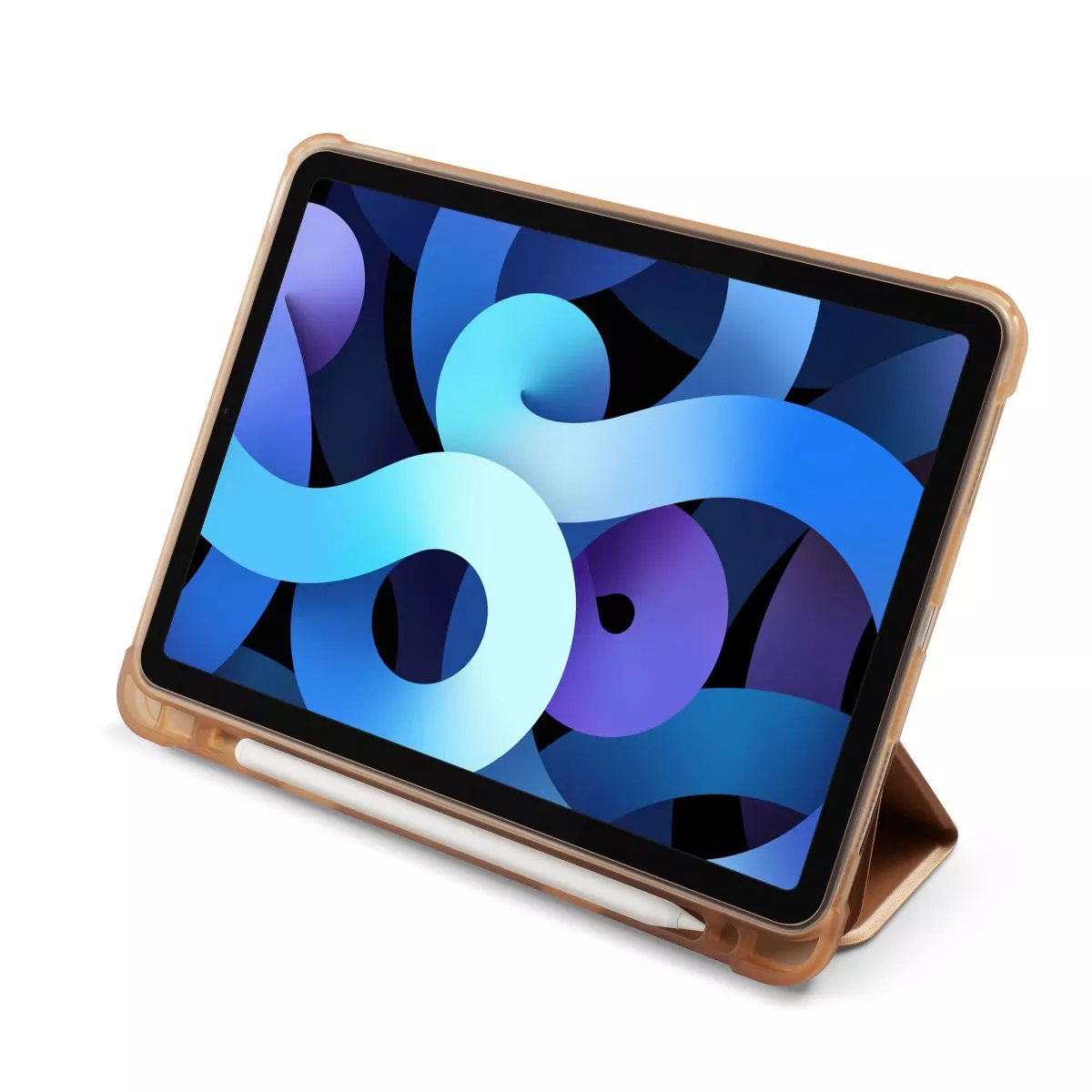 Insten - Tablet Cover Case Compatible with iPad Air 4 10.9 2020 with Pencil Holder, Magnetic Auto Wake/Sleep, Soft Slim, Lightweight, Gold