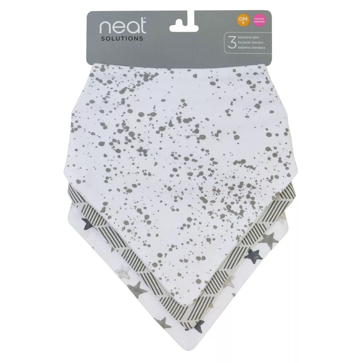 Neat Solutions Bandana Bib Set - Neutral - 3pk