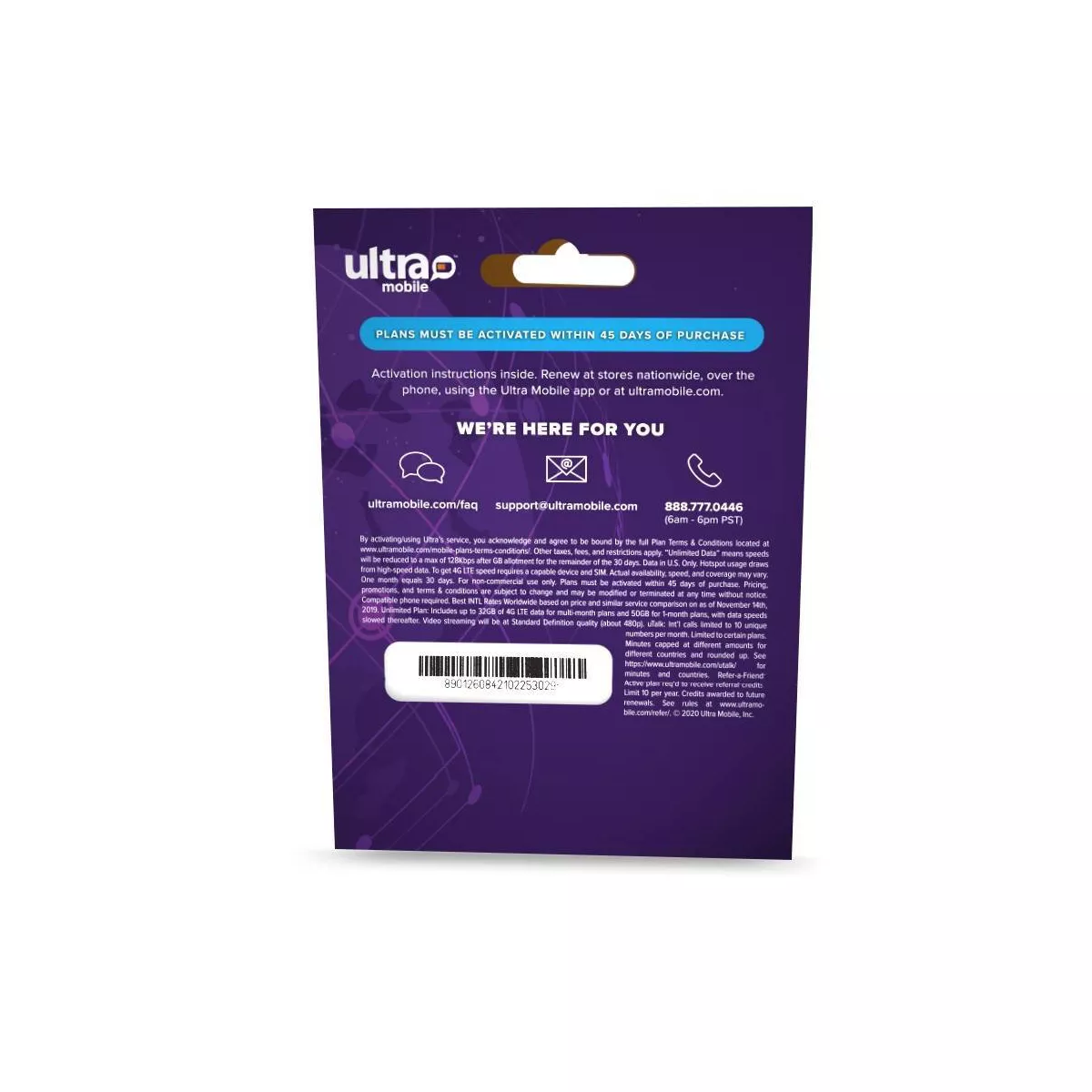 Unlocked Ultra Mobile SIM Kit