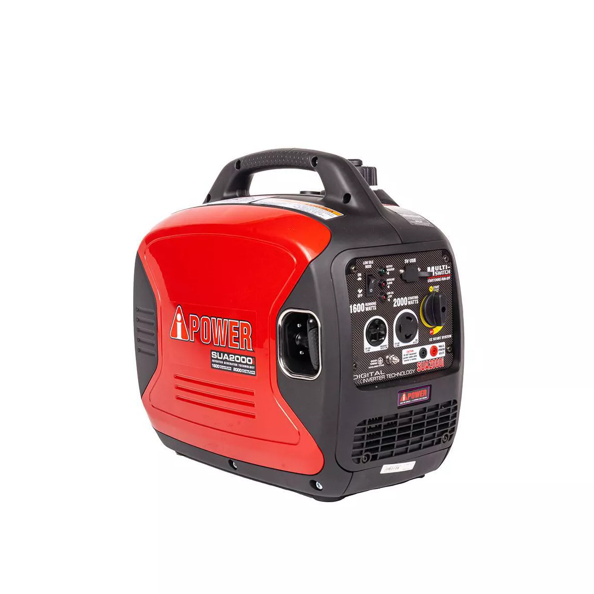 2000 Watt Ultra-Quiet Gasoline Powered Inverter Portable Generator With Parallel Capability - A-iPower