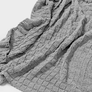 Solid Chenille Throw Blanket Gray - Threshold™