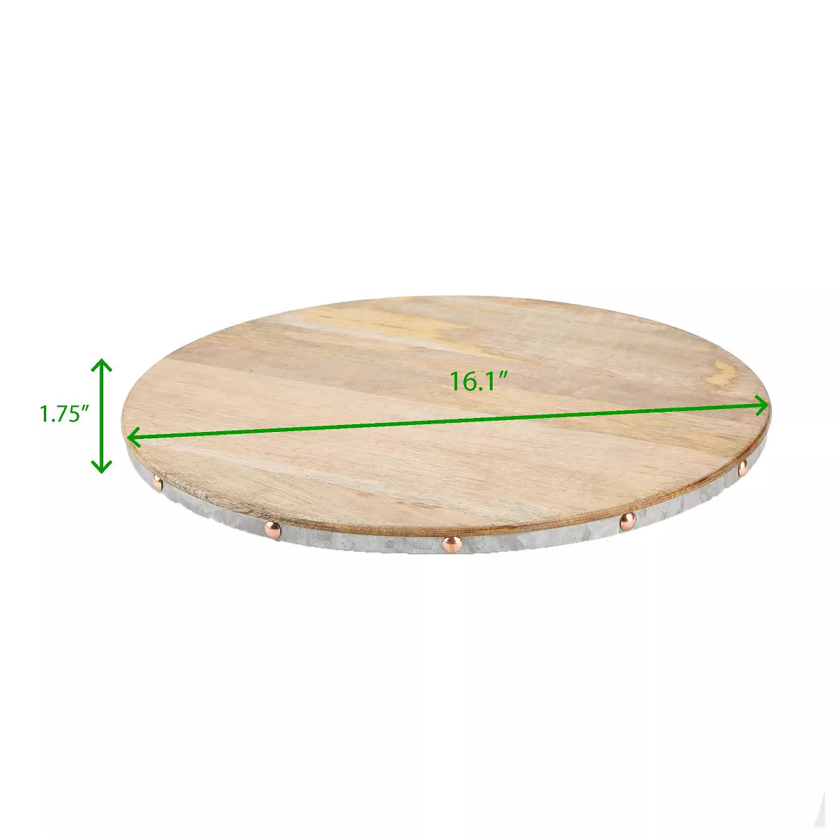 Mind Reader Wood Lazy Susan, Brown