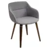 Campania Mid Century Modern Chair Fabric Gray - LumiSource