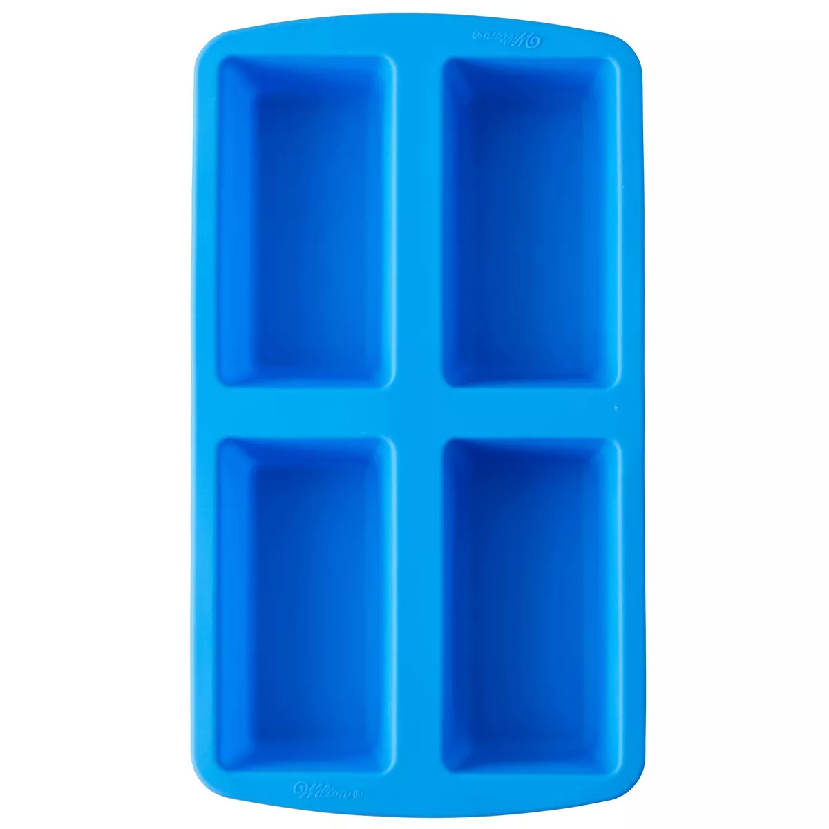 Wilton 4 Cavity Easy Flex Silicone Mini Loaf Pan for Bread, Cakes and Meatloaf