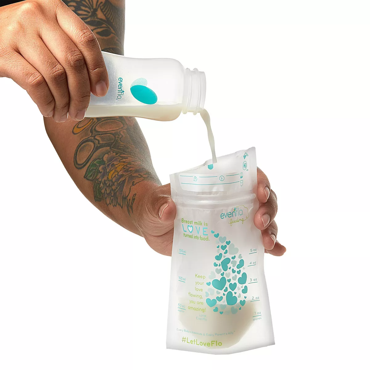 Evenflo Advanced Breast Milk Storage Bags 5oz, 50ct
