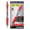 Pilot G-2 Gel Ink Pen, 0.5mm Extra Fine - Red Ink (12 Per Set)