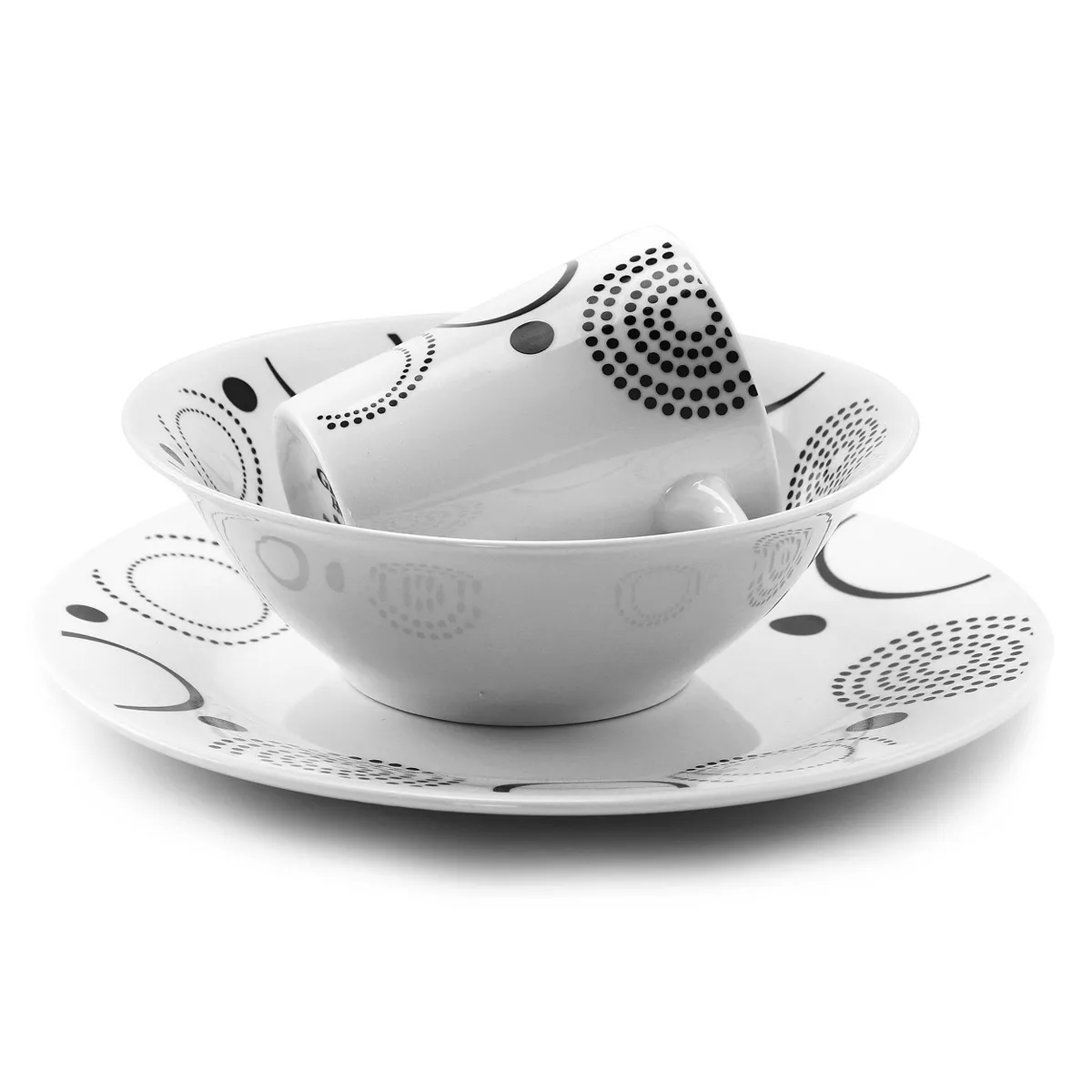 Gibson Home 12pc Stoneware Modern Times Dinnerware Set