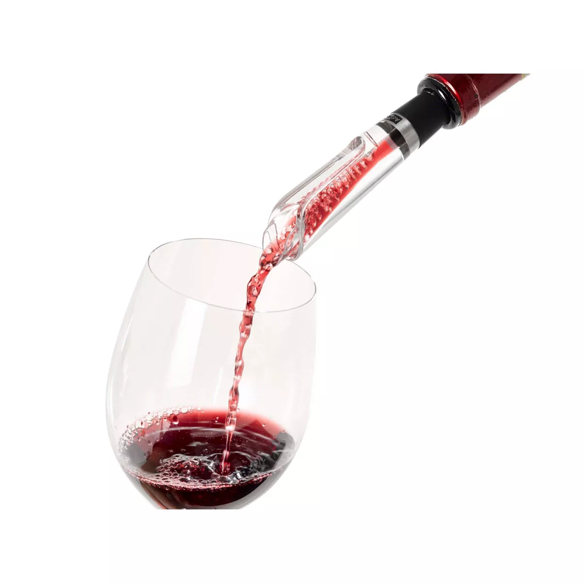 AdHoc 2 in 1 Wine Decanter and Aerator Pourer 7 in VA10US Black