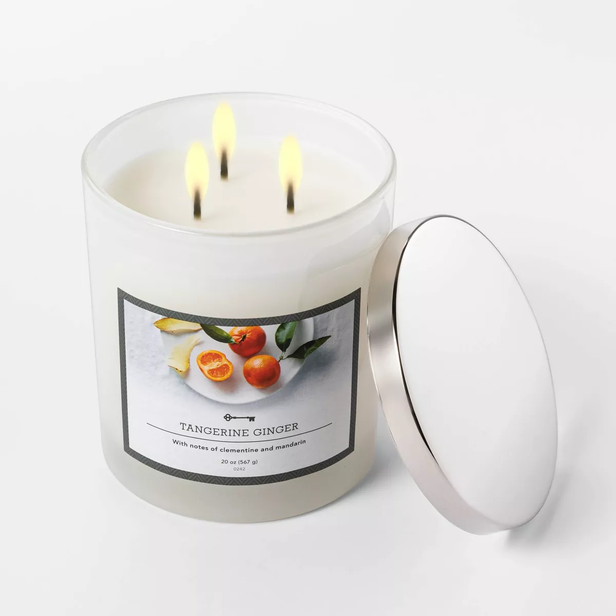 20oz Jar 3-Wick Candle Tangerine Ginger - Threshold™