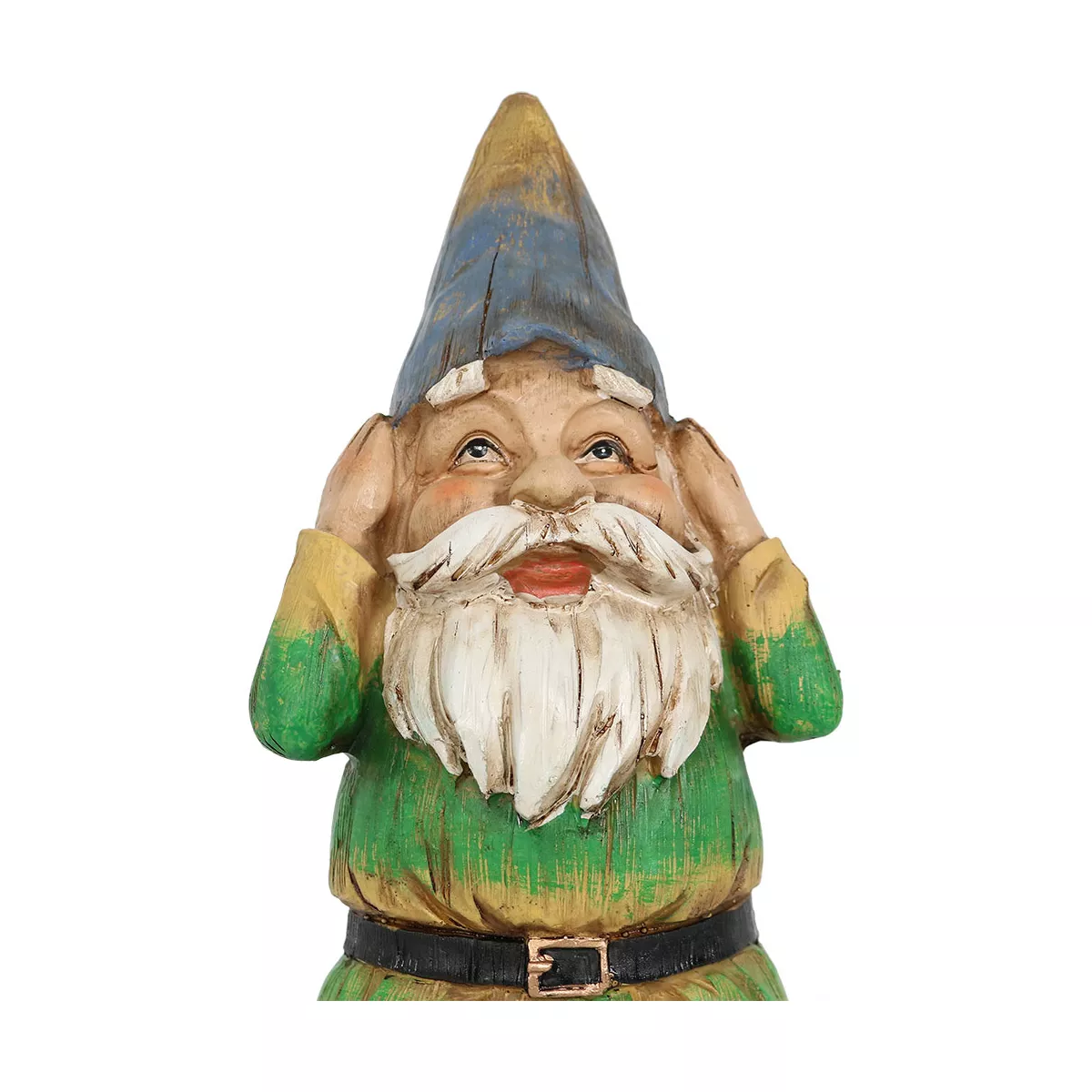 Sunnydaze Three Wise Garden Gnomes Hear, Speak, See No Evil Indoor/Outdoor Lawn Statue Set - 12" H - 3-Piece Set