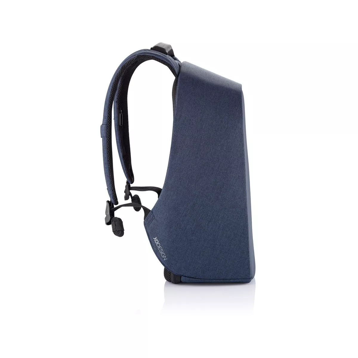 XD Design Bobby Hero Regular Anti Theft Waterproof Travel Laptop Backpack with Integrated USB Charging Port and Sunglasses Holder, Navy Blue