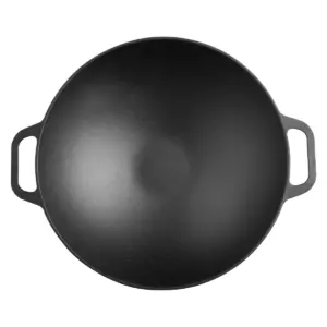 Victoria Cast Iron Wok with Stability Base 14