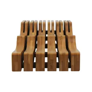Oceanstar In-Drawer Bamboo Knife Organizer