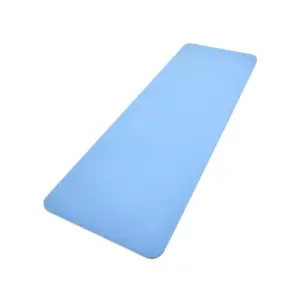 Adidas ADYG-10100GB Universal Exercise Roll Up Slip Resistant Fitness Pilates and Yoga Mat, 8mm Thick, Glow Blue