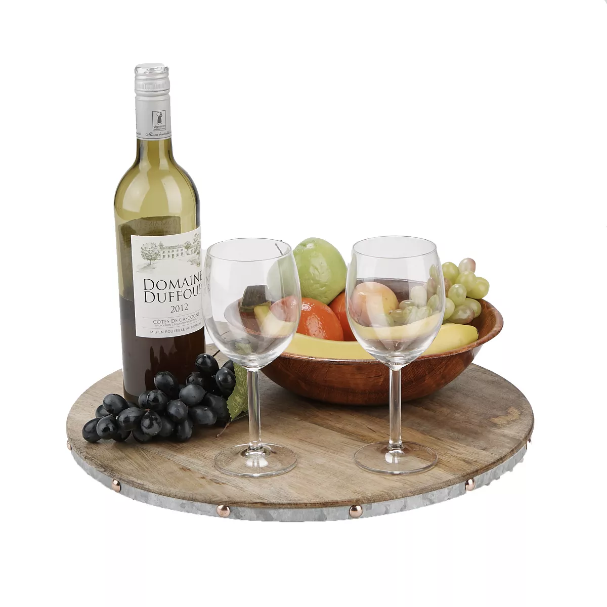 Mind Reader Wood Lazy Susan, Brown