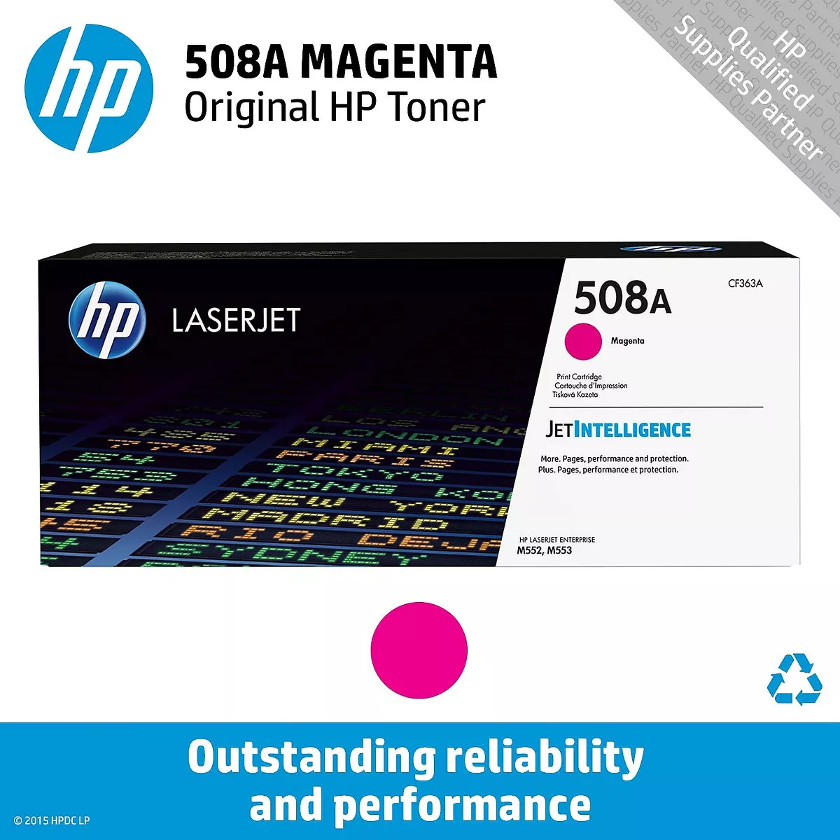 HP Inc. HP 508A (CF363A) Magenta Original LaserJet Toner Cartridge