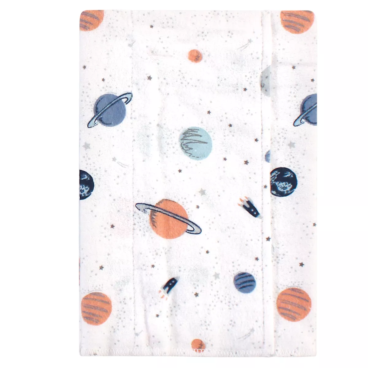 Hudson Baby Infant Boy Cotton Flannel Burp Cloths 7pk, Space, One Size