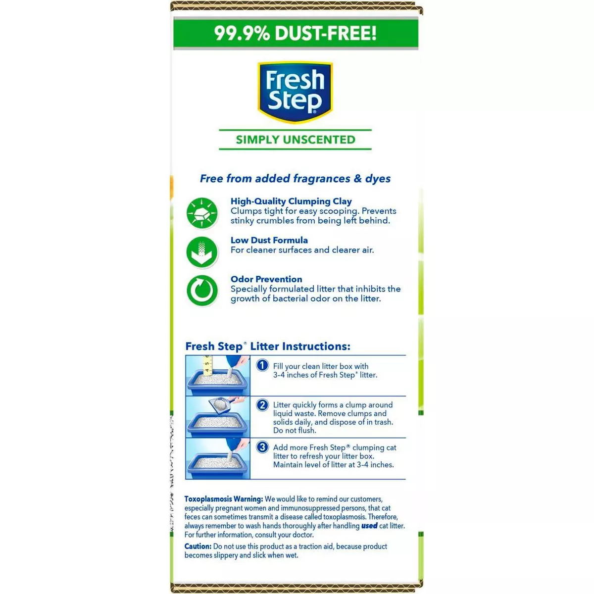 Fresh Step - Simply Unscented Litter - Clumping Cat Litter - 25lbs