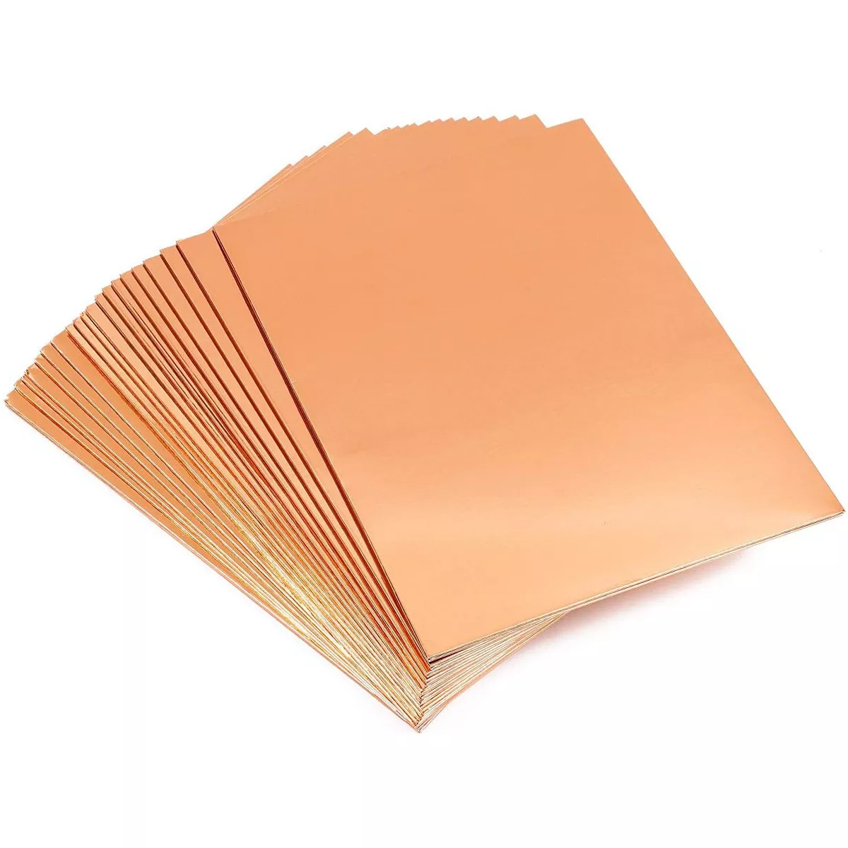 Paper Junkie 24-Pack Metallic Rose Gold Pocket File Folders,Fits Letter Size Paper, Glossy Laminated, 12