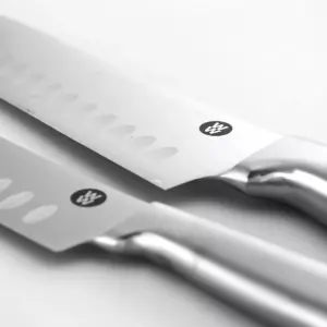 Weight Watchers Healthy Kitchen 2 Piece Stainless Steel Santoku Knife Set