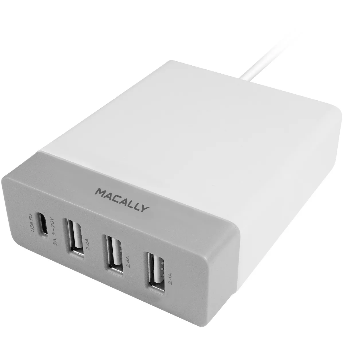 Macally 72-Watt 3-Port USB-A, 1 USB-C Port Wall Charger